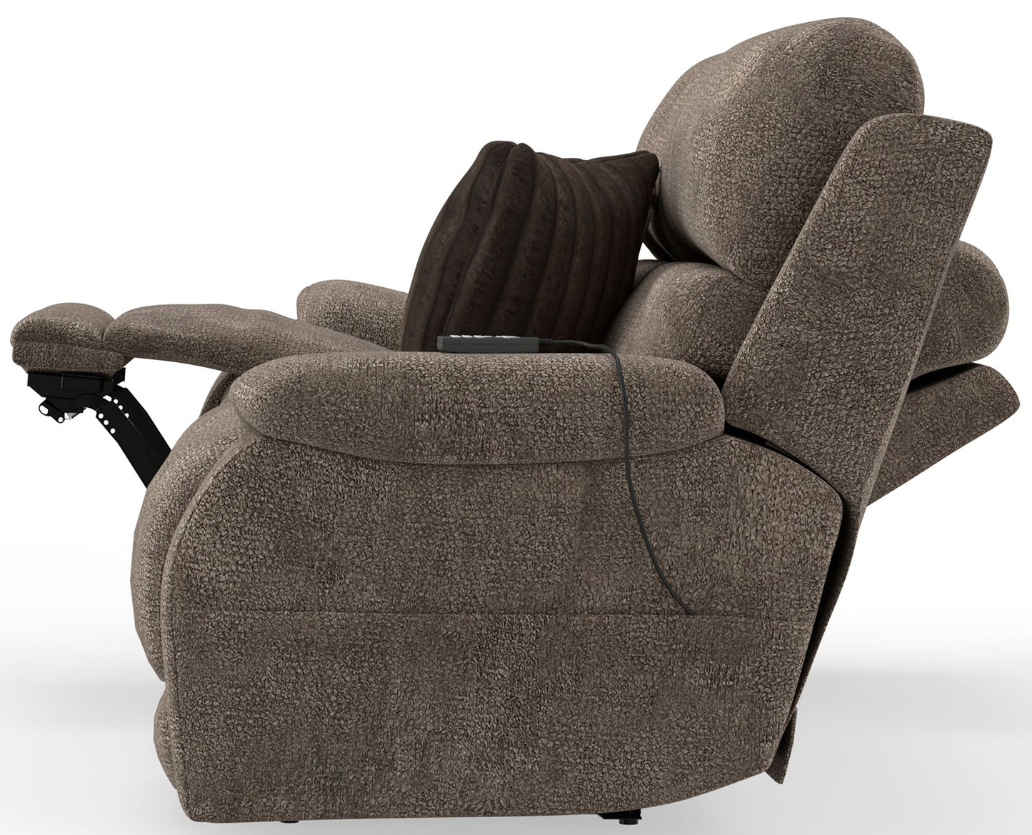Joya - Zero Gravity Power Reclining Sofa With Power Adjustable Headrest And CR3 Heat/Massage/Lumbar - Mushroom - Hornell Furniture Outlet