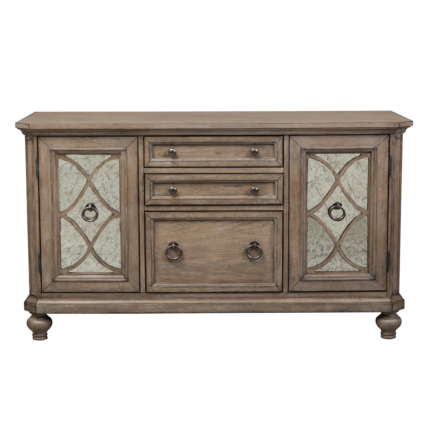 Simply Elegant - 3 Piece Home Offi Set (Desk & Hutch Set) - Light Brown - Hornell Furniture Outlet