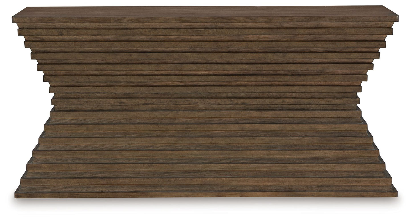 Hannodream - Warm Brown - Sofa Table - Hornell Furniture Outlet