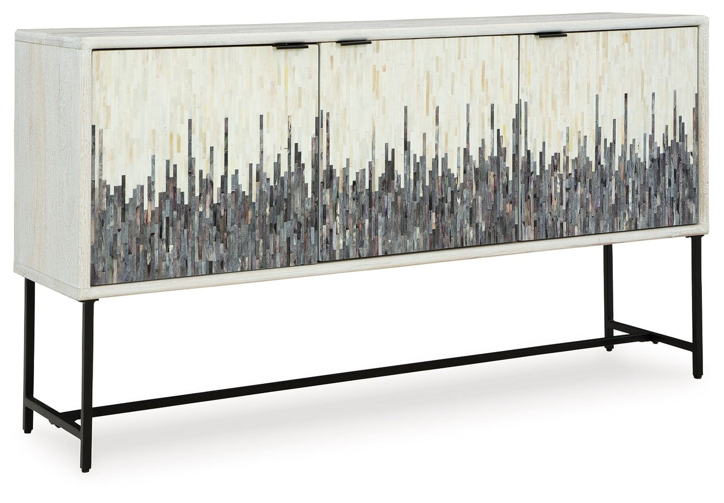 Freyton - White / Gray - Accent Cabinet - Hornell Furniture Outlet