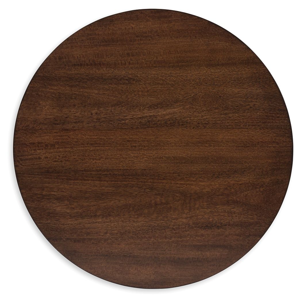 Korestone 2 - Dark Brown - Round End Table - Hornell Furniture Outlet