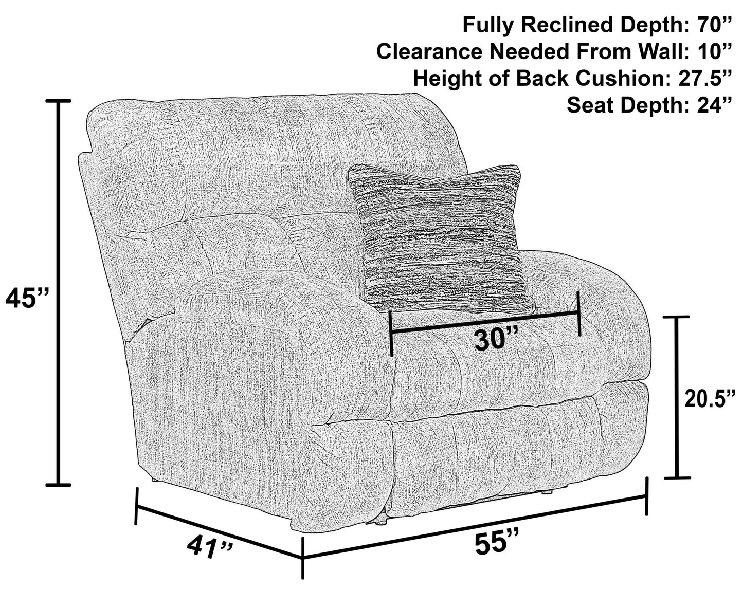 Ashland - Lay Flat Recliner - Hornell Furniture Outlet
