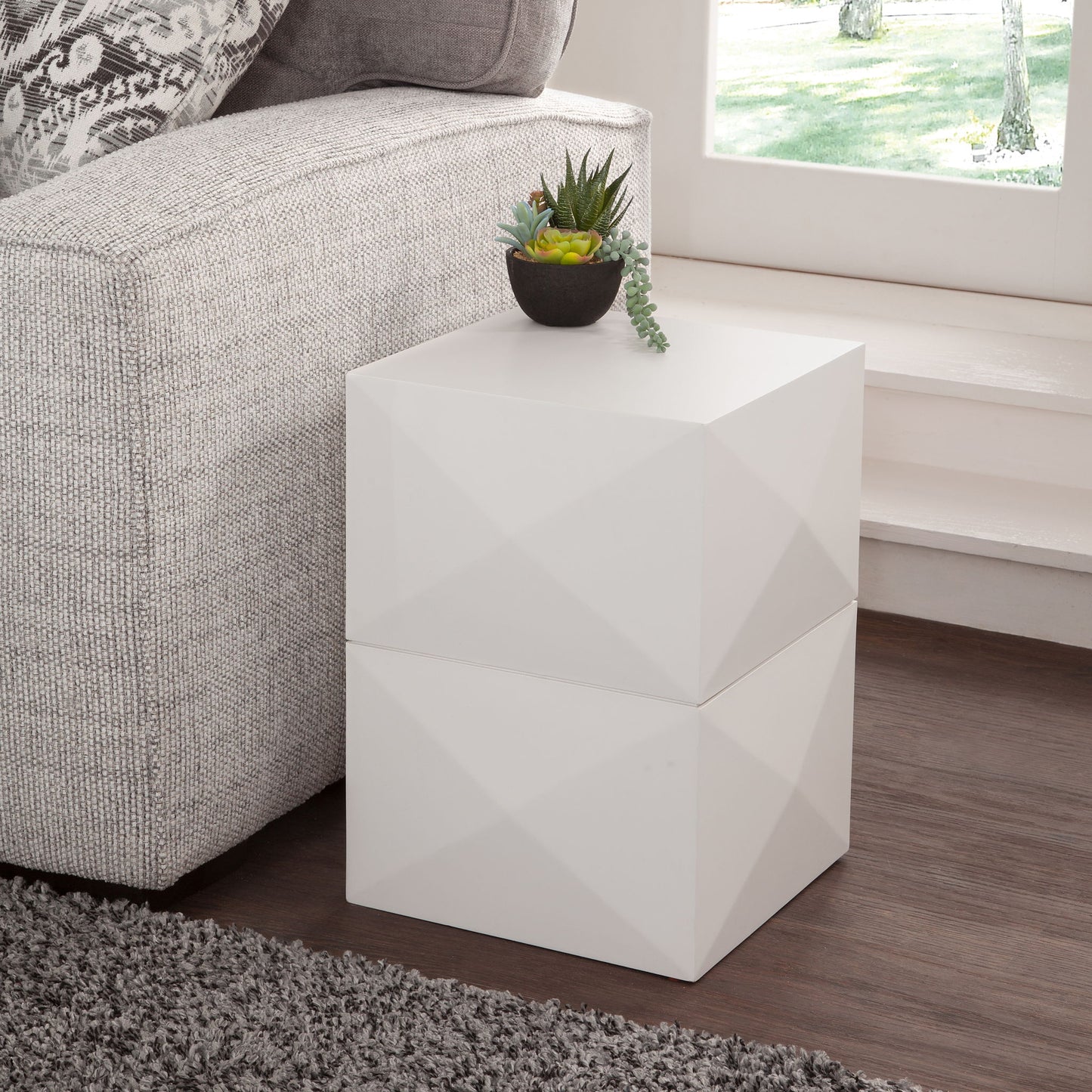 Malibu - Side Table - White - Hornell Furniture Outlet