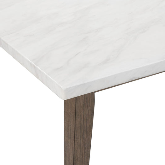 Edison - Rectangular Leg Table With Faux Marble Top - Brownstone - Hornell Furniture Outlet