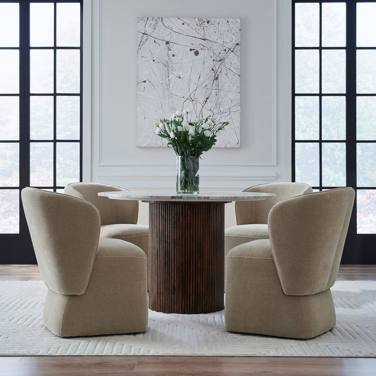Accent Dining - Dining Chair With Casters - Hornell Furniture Outlet