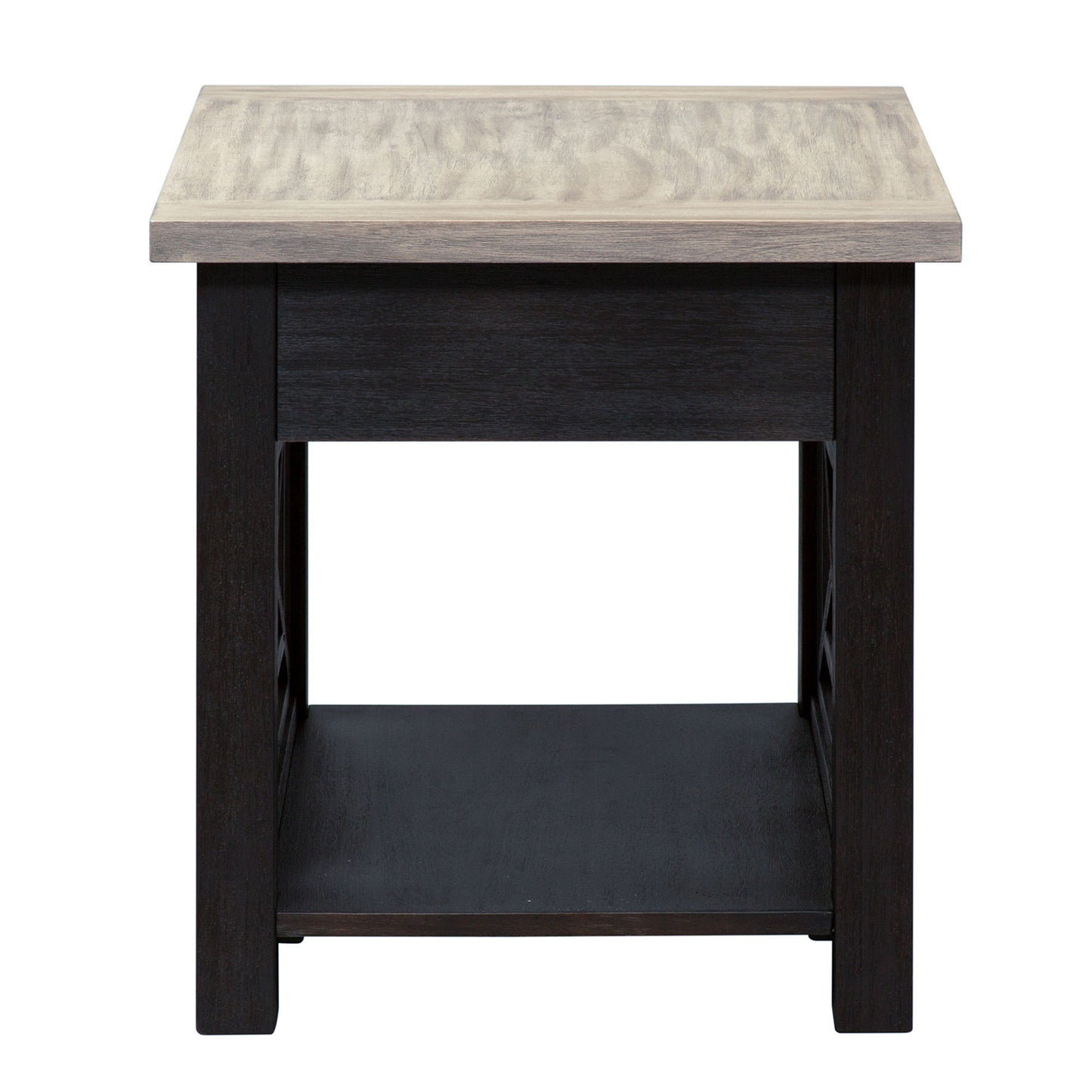 Heatherbrook - Drawer End Table - Black - Hornell Furniture Outlet