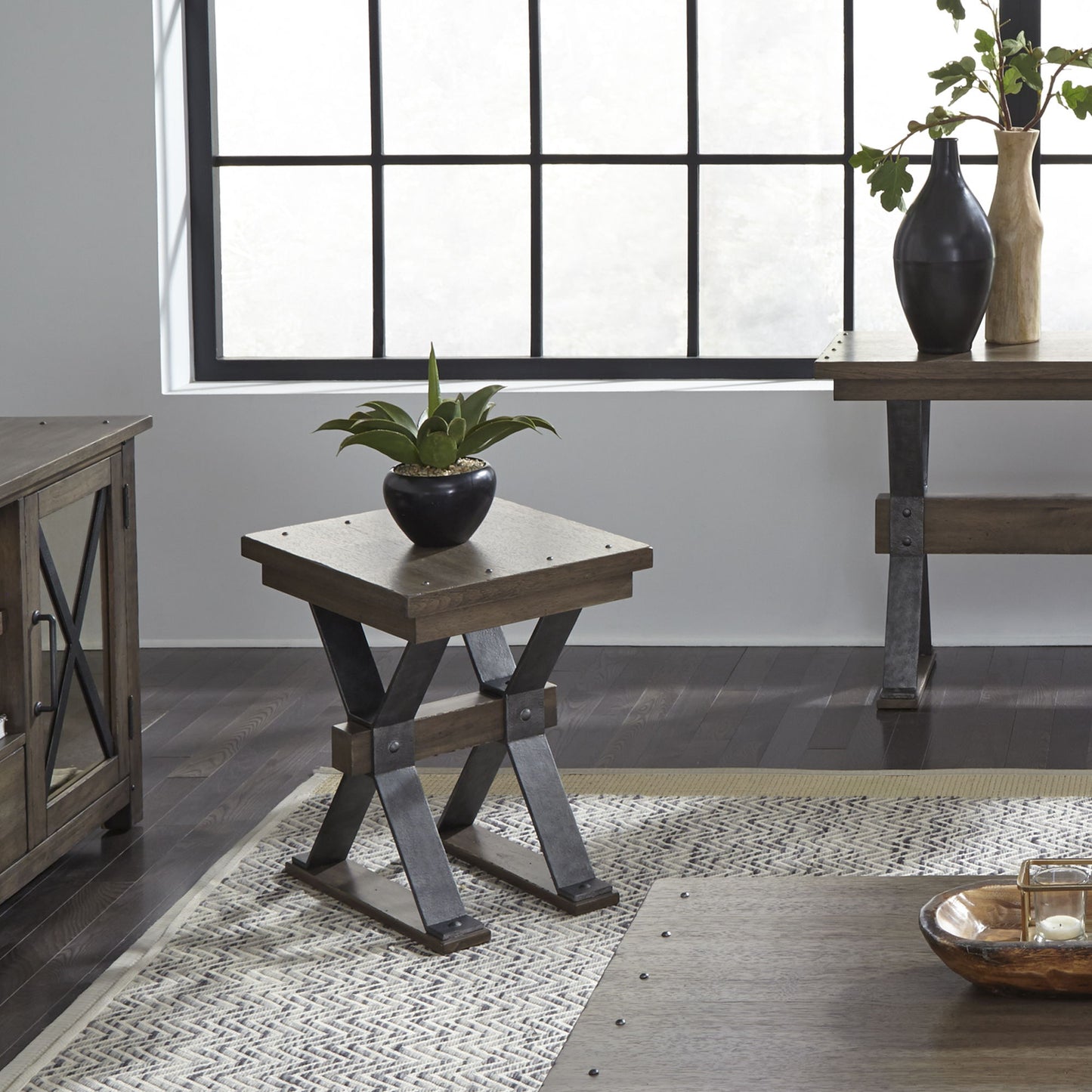 Sonoma Road - Chair Side Table - Light Brown - Hornell Furniture Outlet
