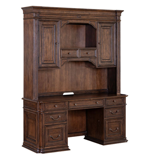 Providence Park - Credenza & Hutch - Chateau Brown