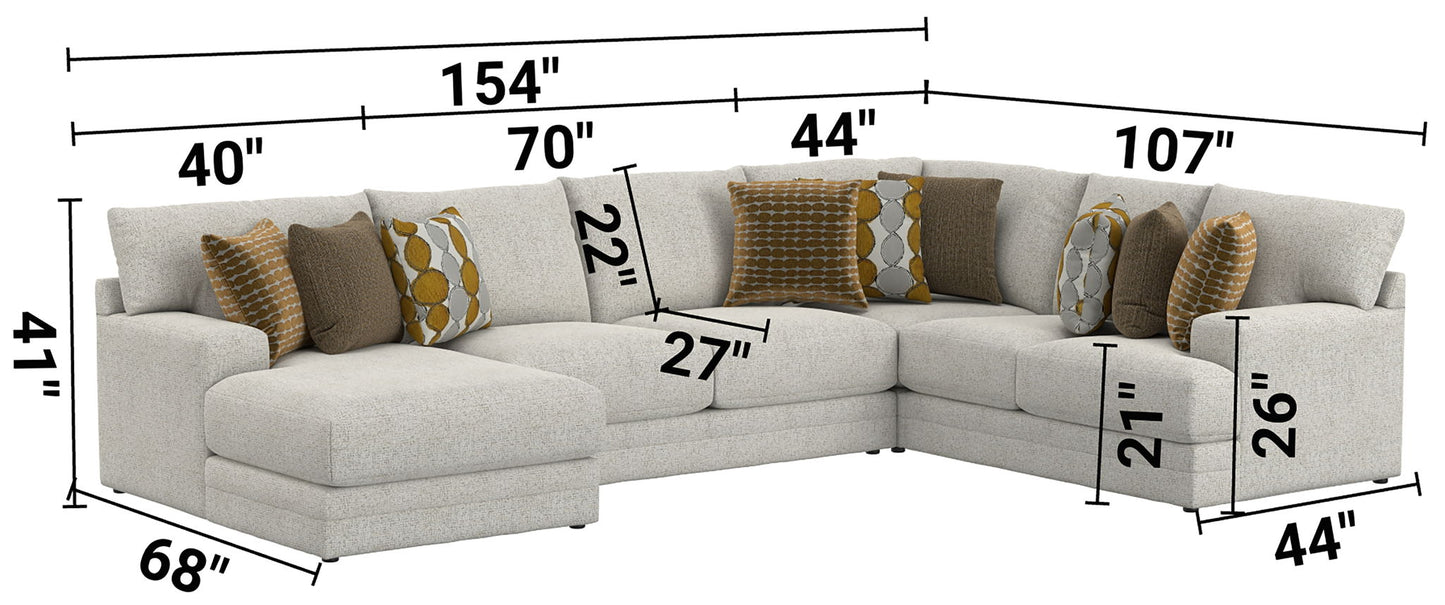 Tori - Sectional With Comfort Coil Seating And Accent Pillows Included - Hornell Furniture Outlet