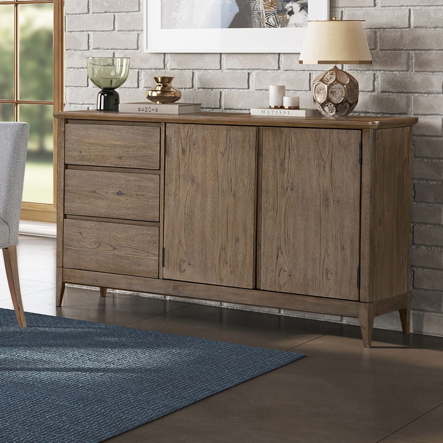 Hendrix Place - Server - Natural - Hornell Furniture Outlet