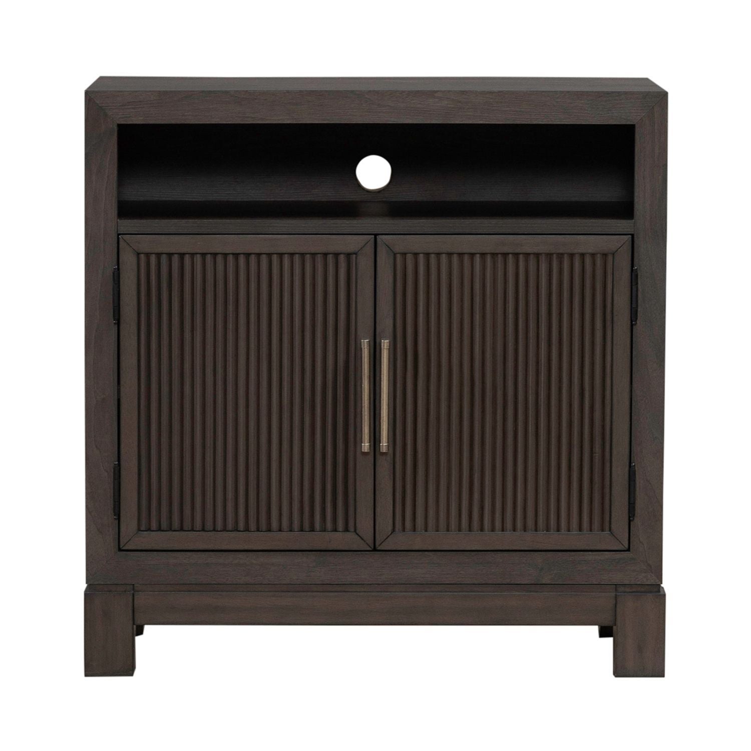 Modern Edge - Bedside Chest With Charging Station - Brown - Hornell Furniture Outlet