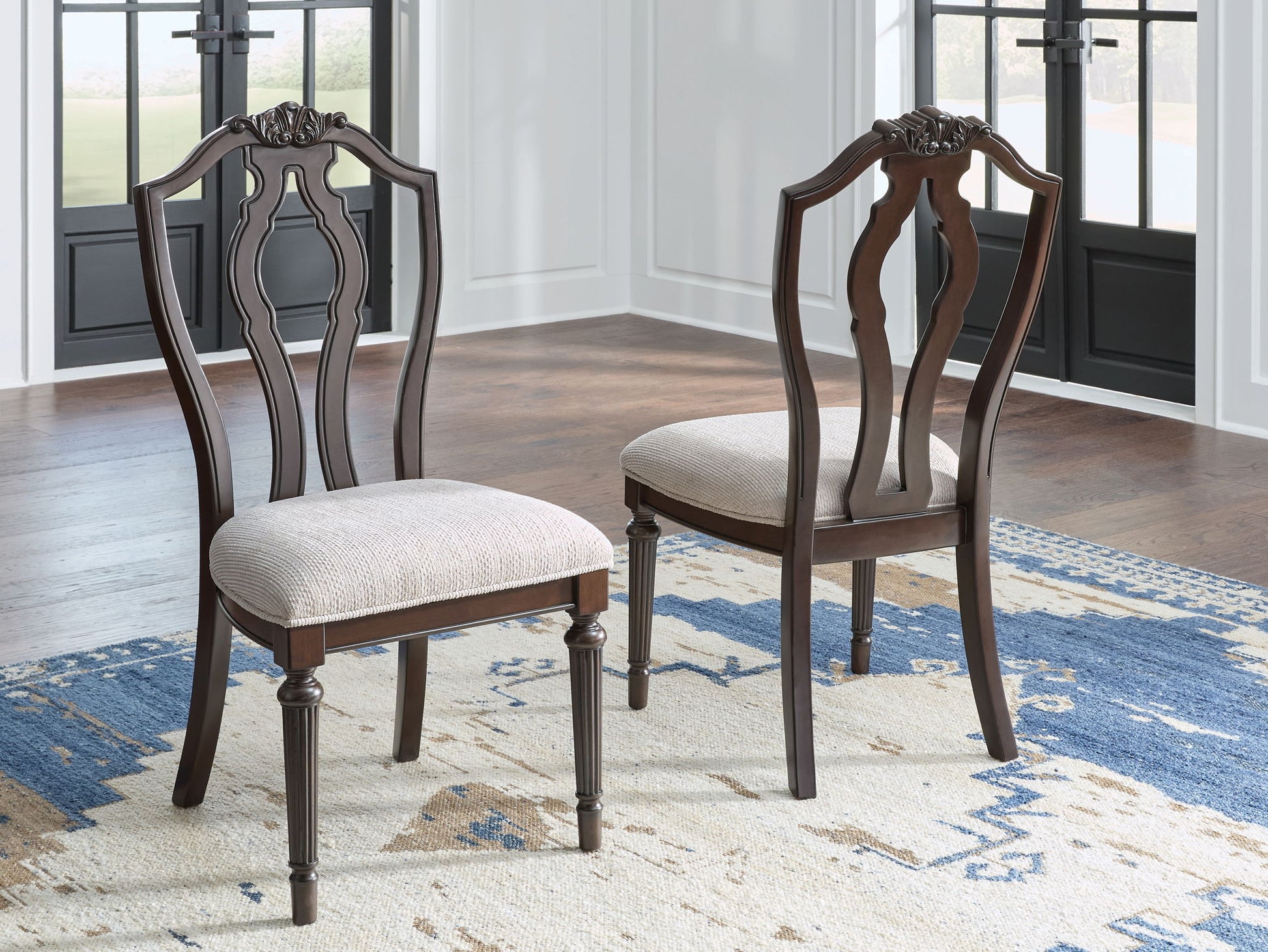 Lavinton - Brown - 8 Pc. - Dining Room Extension Table, 6 Side Chairs, Server - Hornell Furniture Outlet