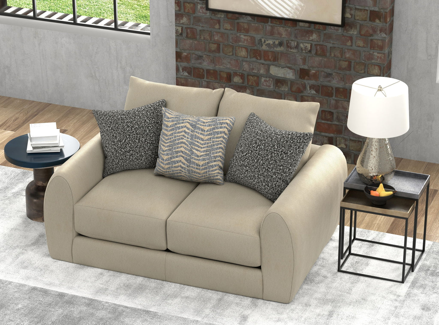 Ezra - Loveseat - Twine - Hornell Furniture Outlet