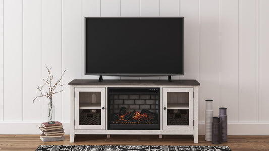 Dorrinson - TV Stand With Fireplace Insert - Hornell Furniture Outlet