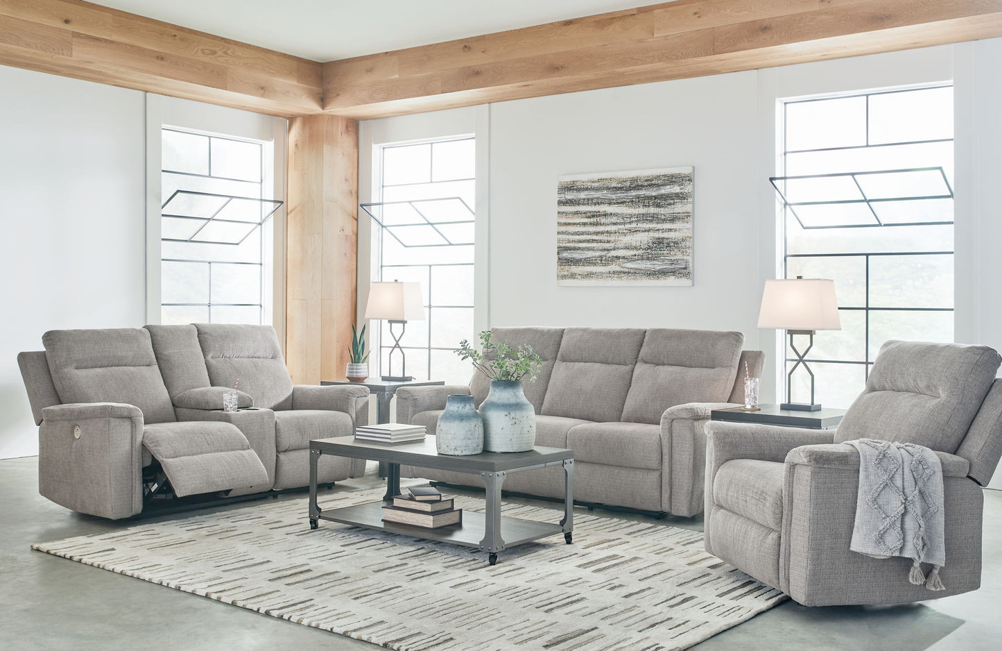 Barnsana - Reclining Living Room Set - Hornell Furniture Outlet