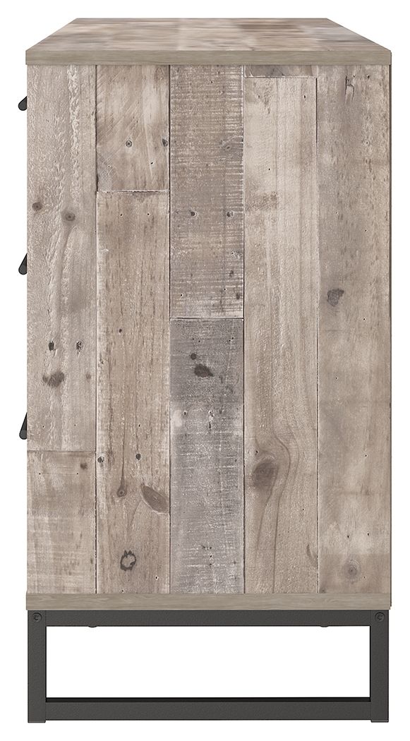 Neilsville - Whitewash - Six Drawer Dresser - Vinyl - Wrapped - Hornell Furniture Outlet