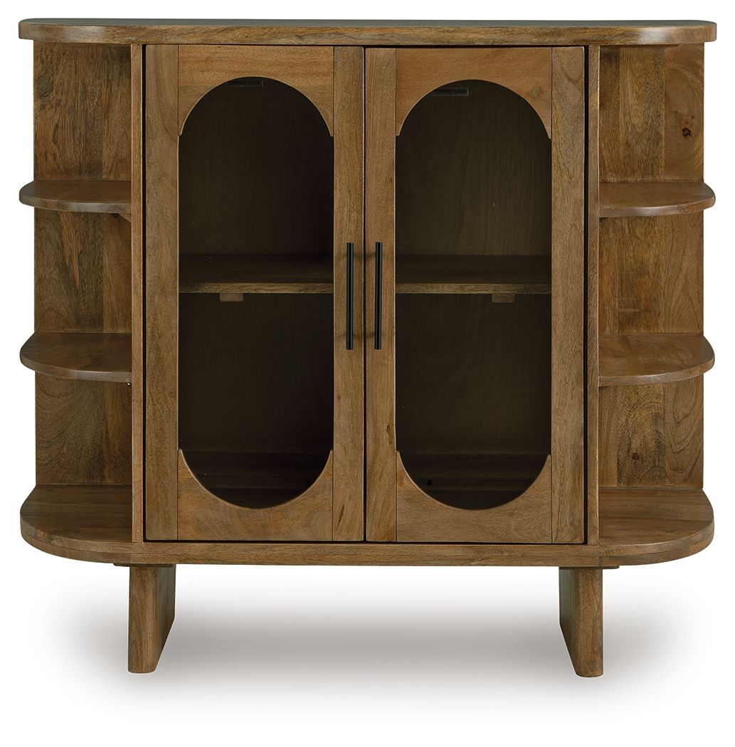 Niall - Light Brown - Accent Cabinet - Hornell Furniture Outlet
