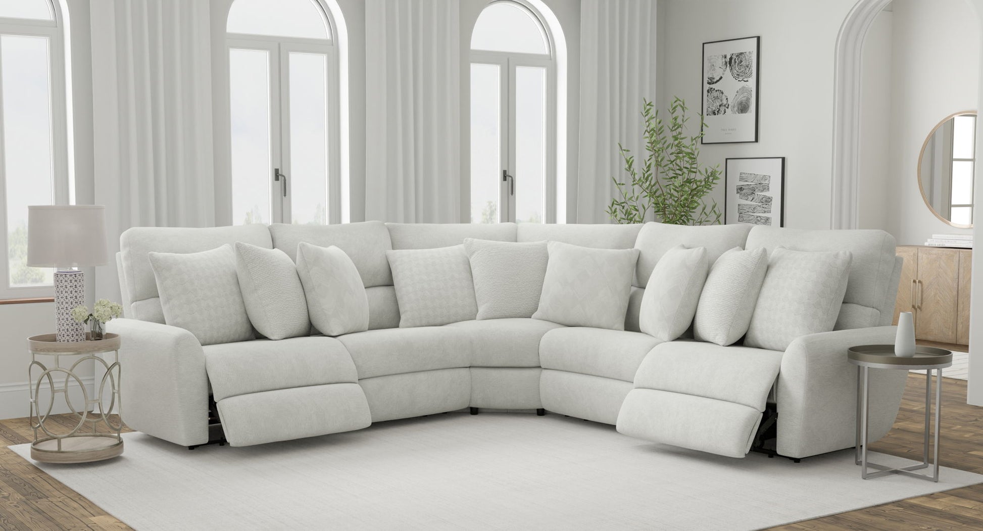 Majesty - Deep Seating Power Reclining Sectional - Hornell Furniture Outlet