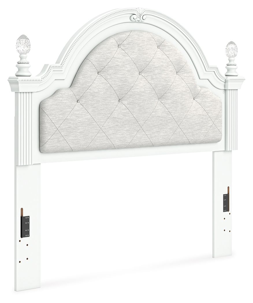 Kozlani - Full Upholstered Panel Headboard - White - Hornell Furniture Outlet