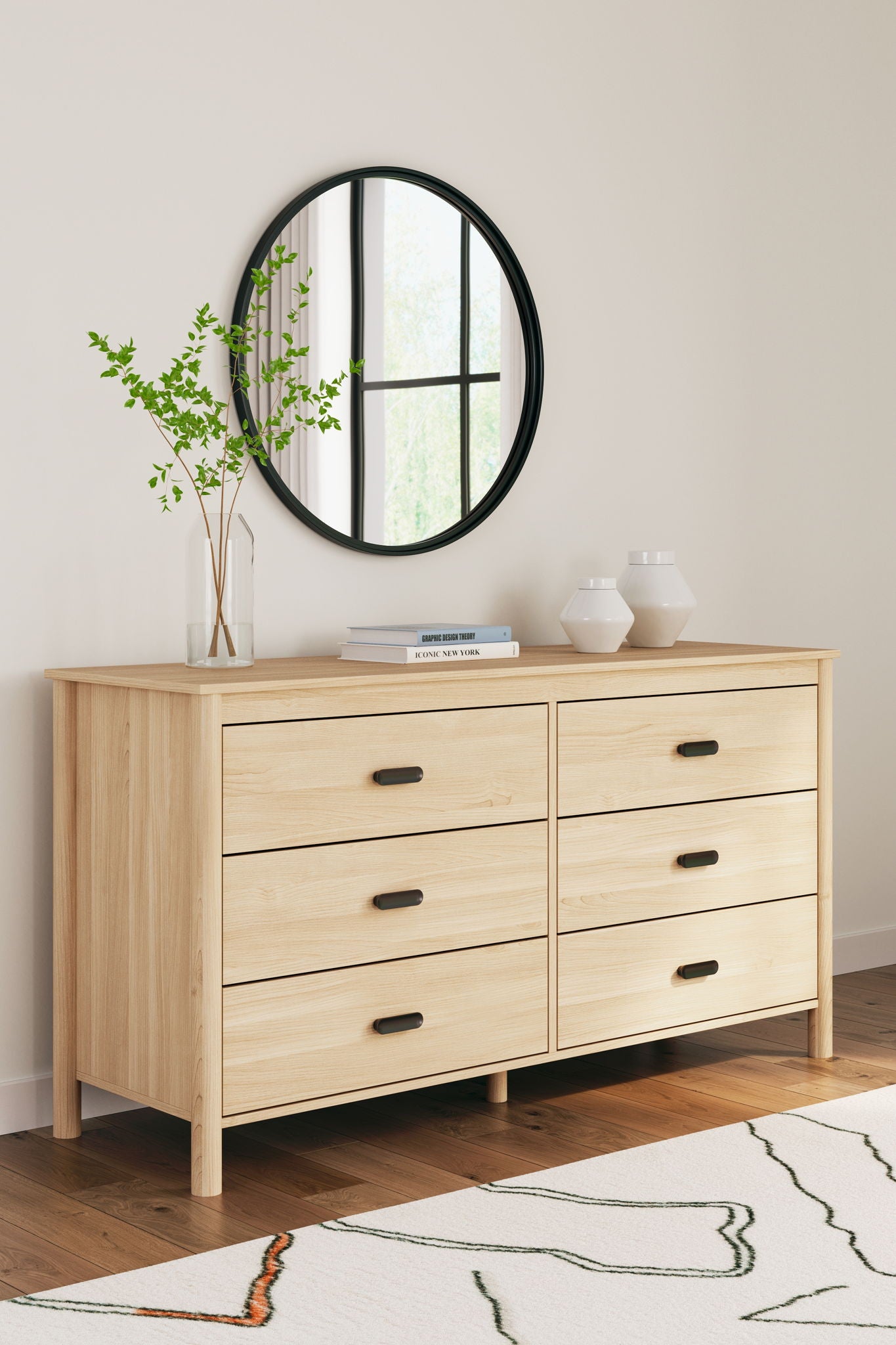 Cabinella - Tan - Six Drawer Dresser - Hornell Furniture Outlet