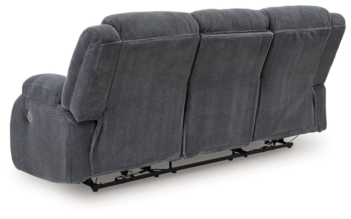 Observation - Steel - Reclining Power Sofa With Drop Down Table - Hornell Furniture Outlet