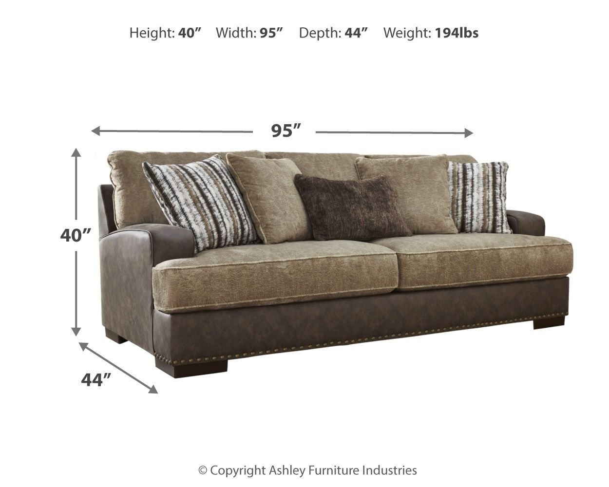 Alesbury - Chocolate - Sofa - Hornell Furniture Outlet