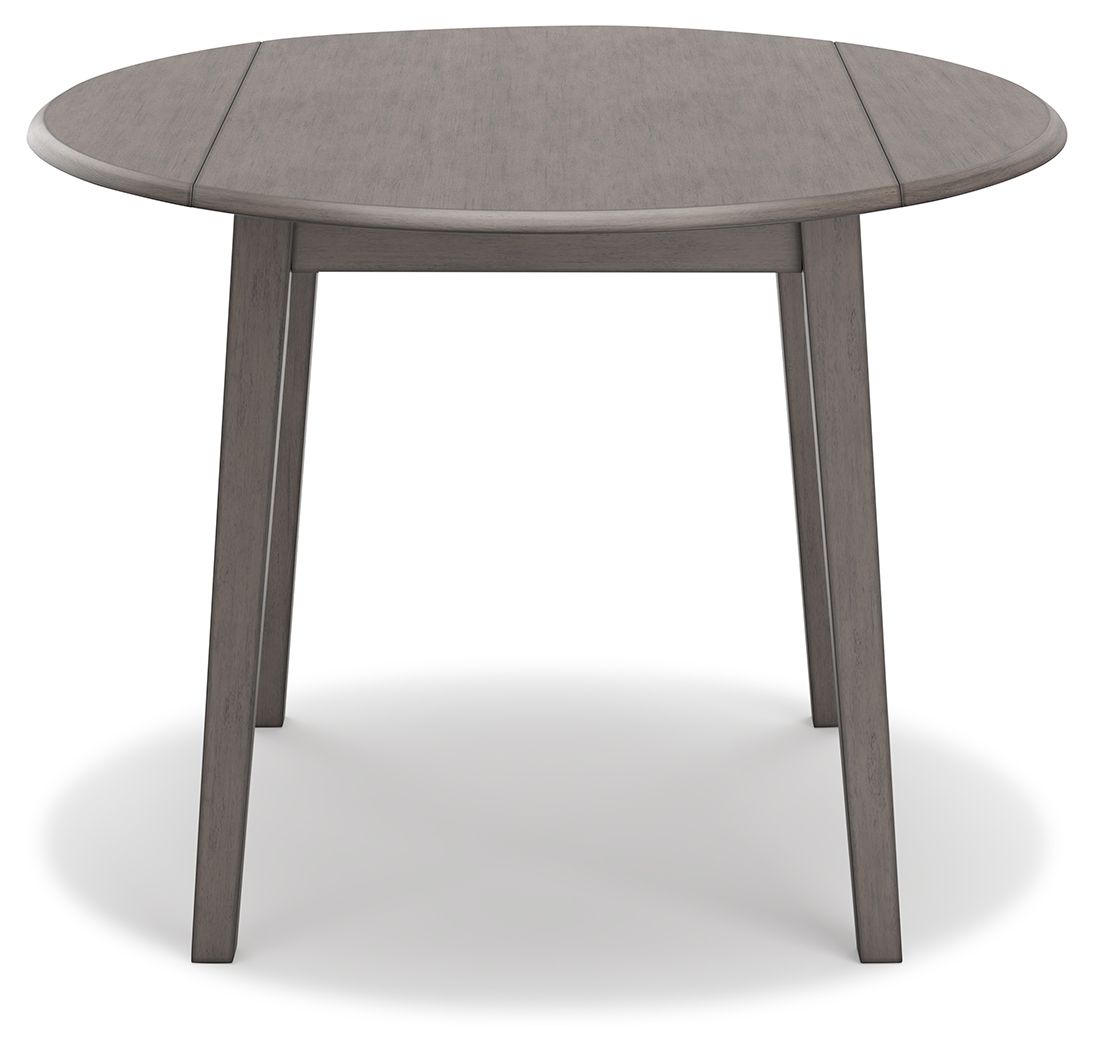 Shullden - Gray - Round Drm Drop Leaf Table - Hornell Furniture Outlet
