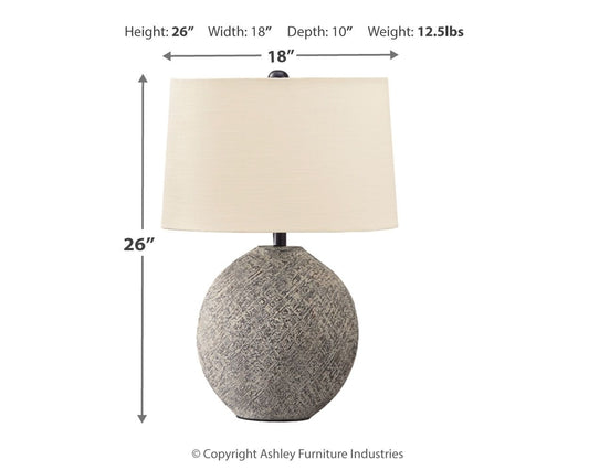 Harif - Beige - Paper Table Lamp - Hornell Furniture Outlet