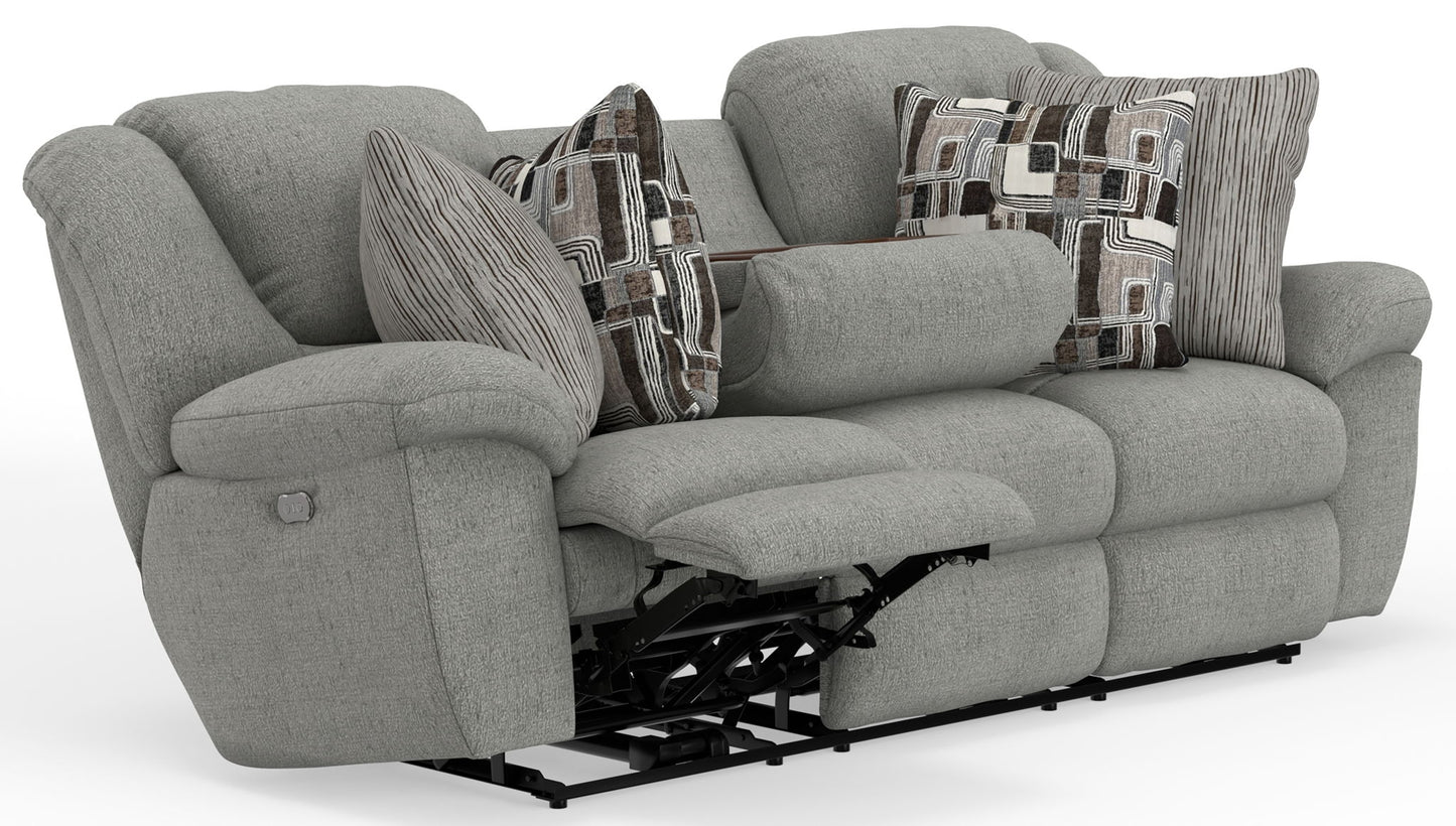 Trifecta - Sofa With 3 Recliners and Drop Down Table - Hornell Furniture Outlet
