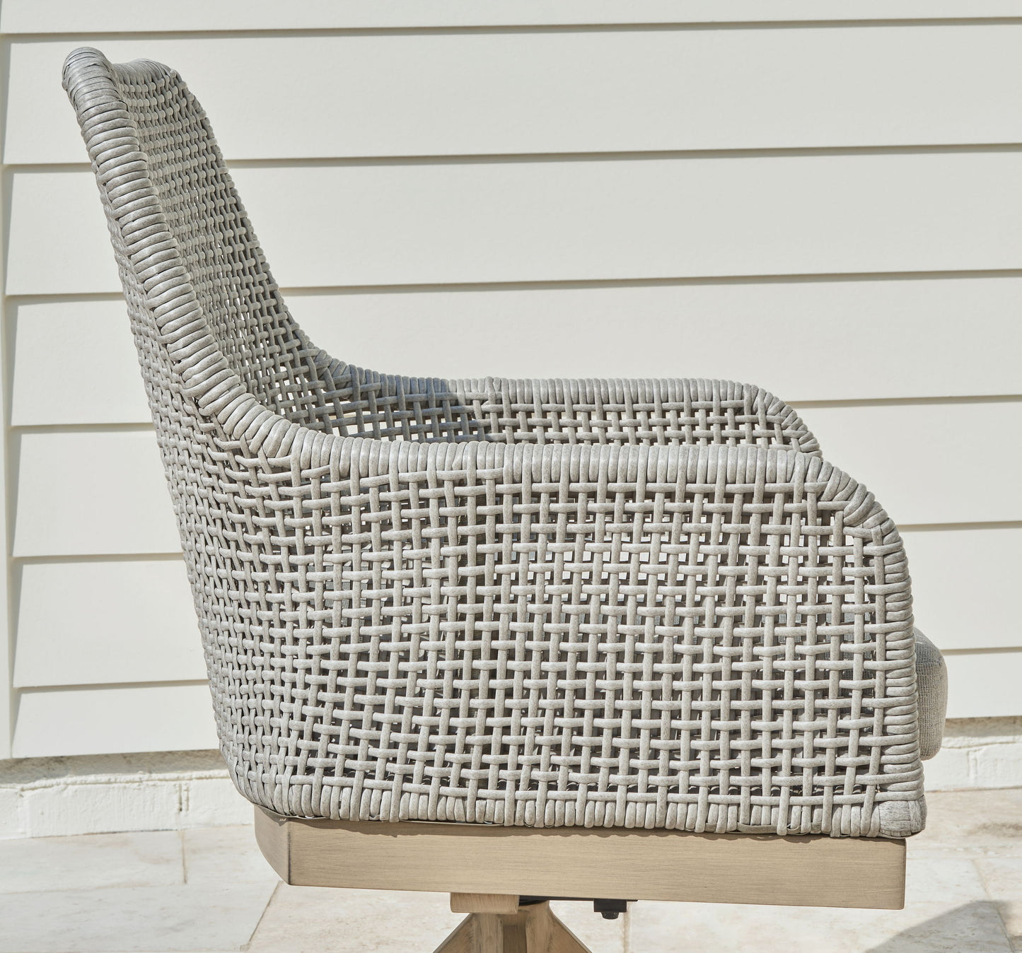 Seton Creek - Gray - Swivel Chair With Cushion (Set of 2) - Hornell Furniture Outlet