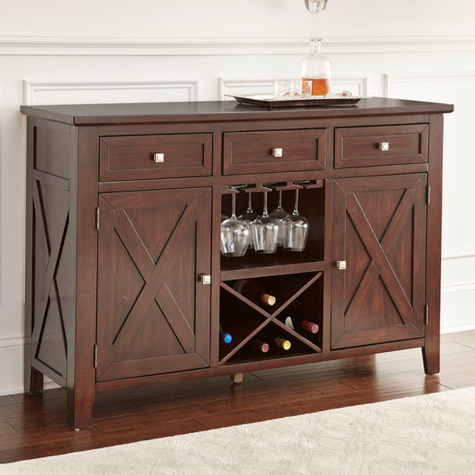 Adrian - Server - Dark Brown - Hornell Furniture Outlet