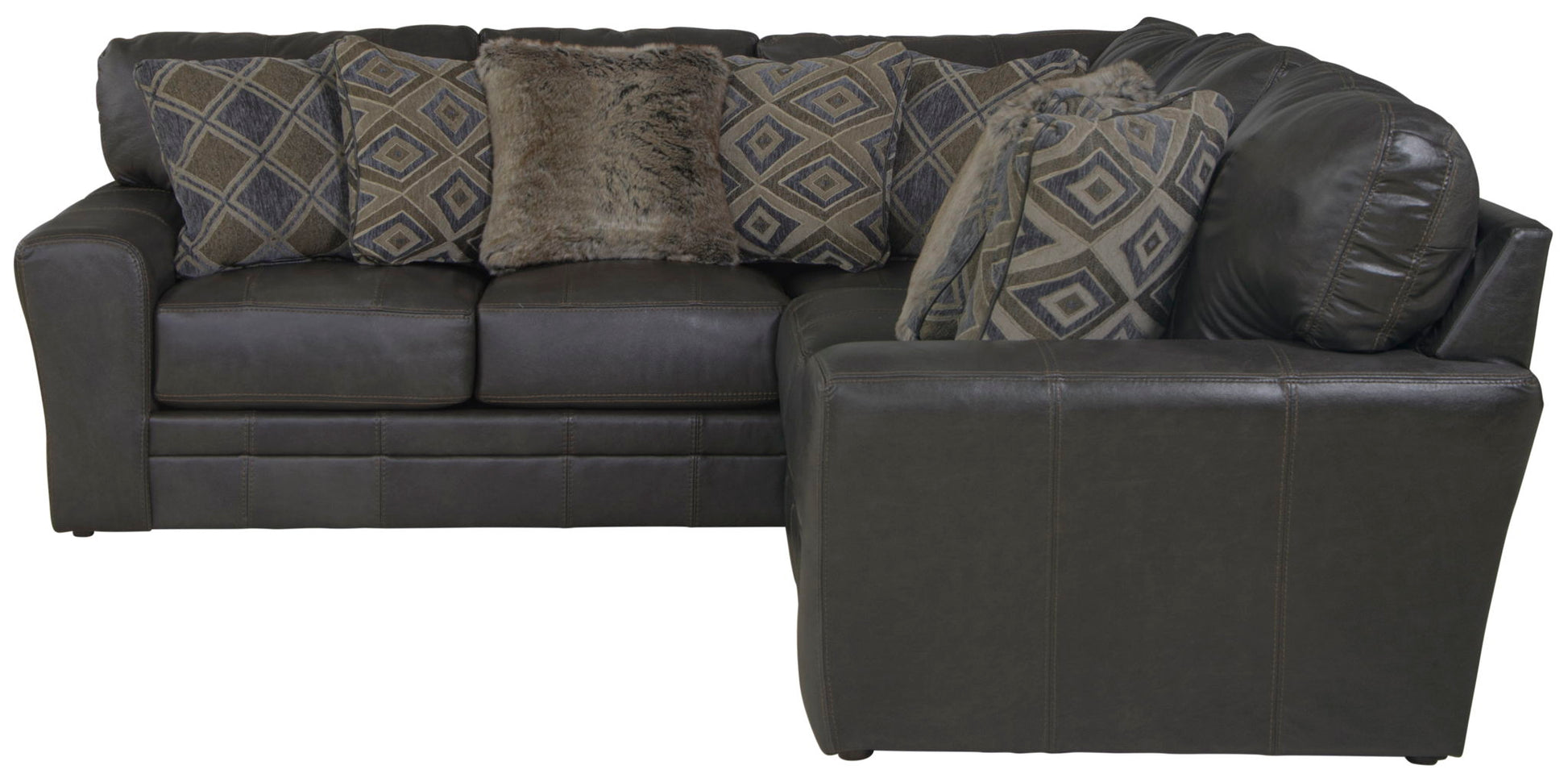 Denali - Italian Leather Match Sectional - Hornell Furniture Outlet