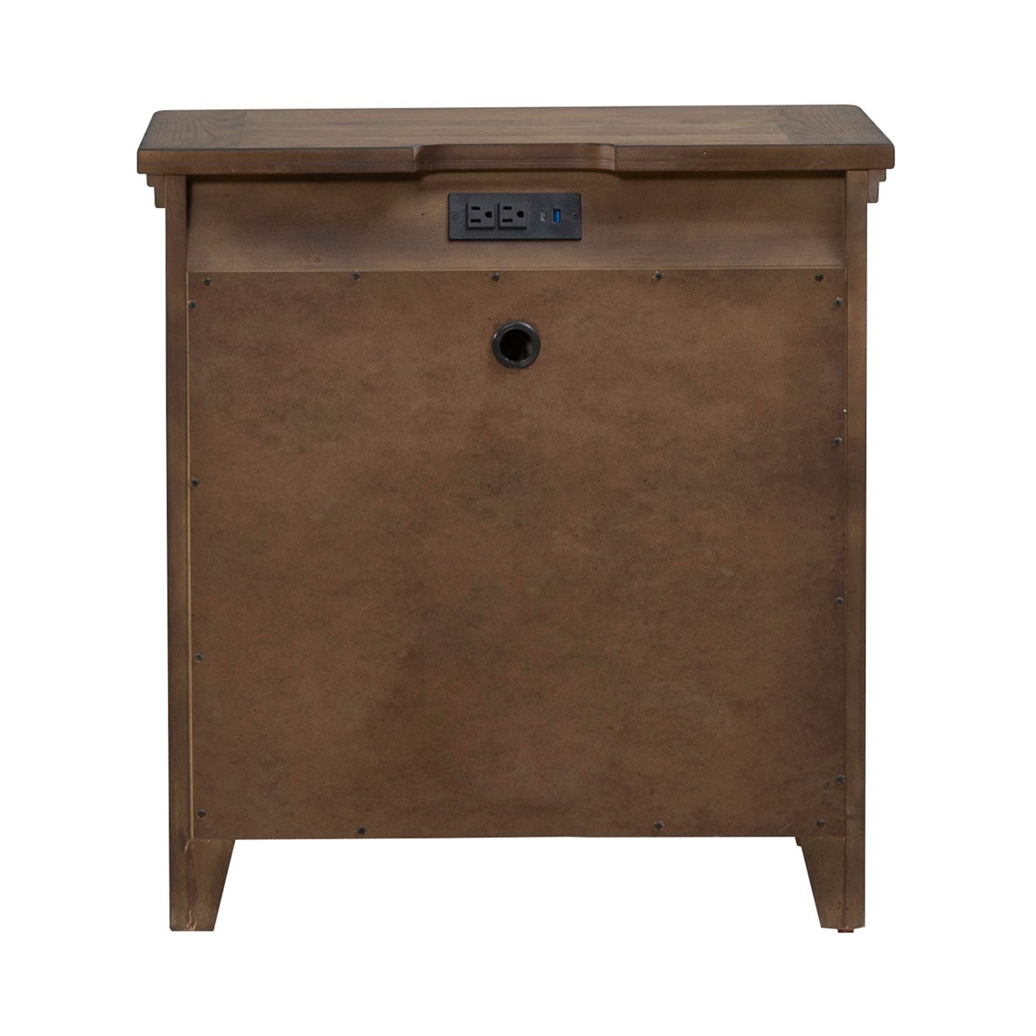 Carolina Park - Nightstand With Charging Station - Brown - Hornell Furniture Outlet