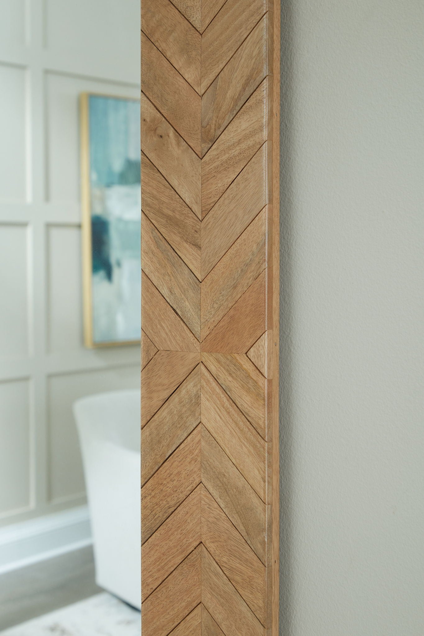 Waylane - Brown - Floor Mirror - Hornell Furniture Outlet