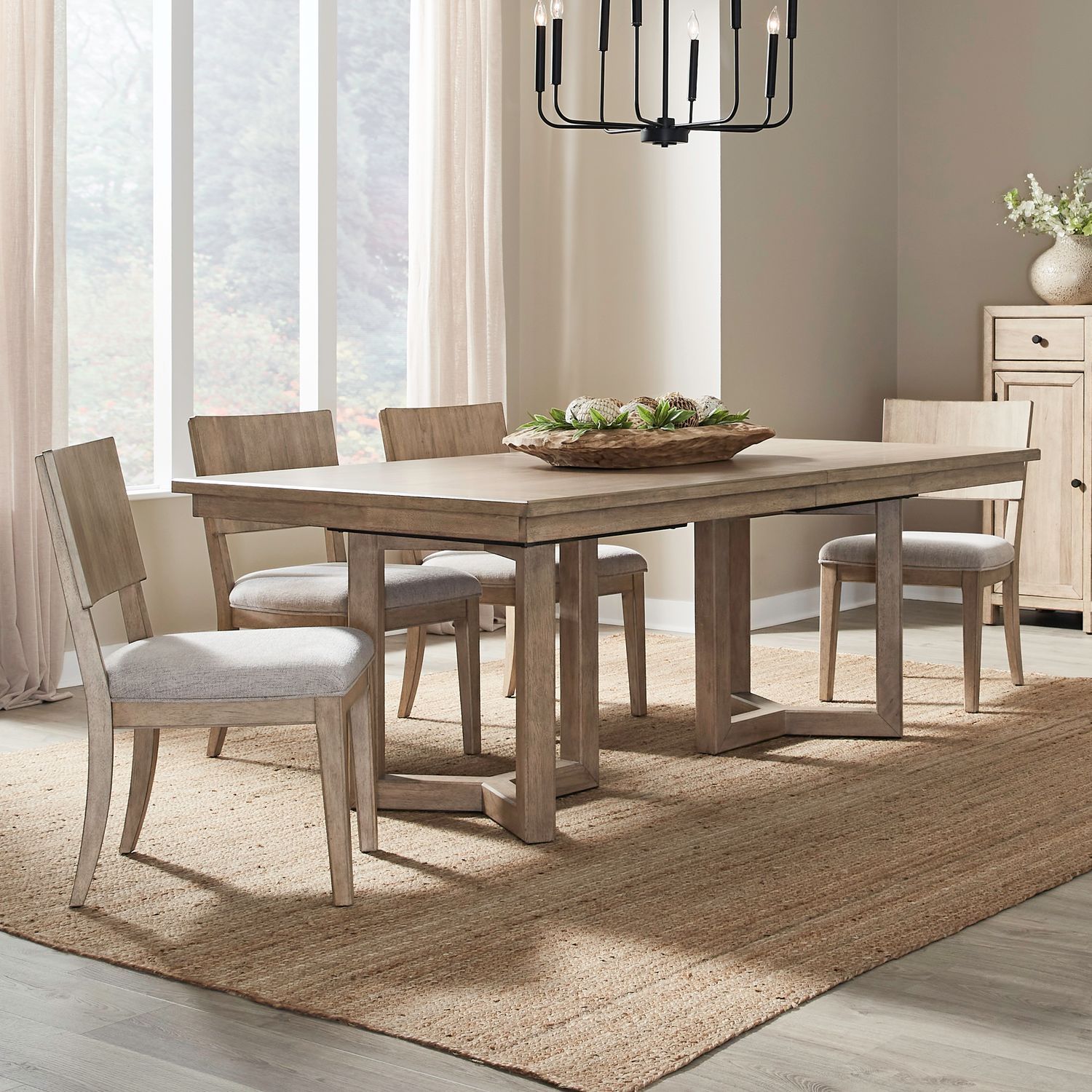 Proximity Place - Double Pedestal Table Set - Hornell Furniture Outlet