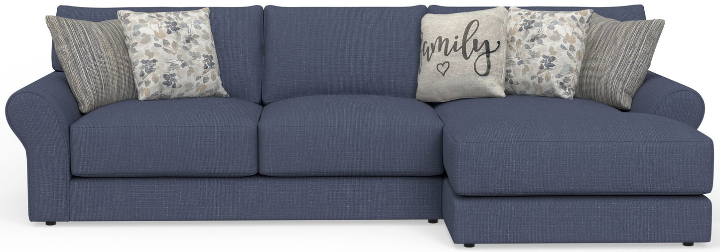 Cape May - Sofa Chaise With Comfort Coil Seating And 5 Accent Pillows Included - Hornell Furniture Outlet
