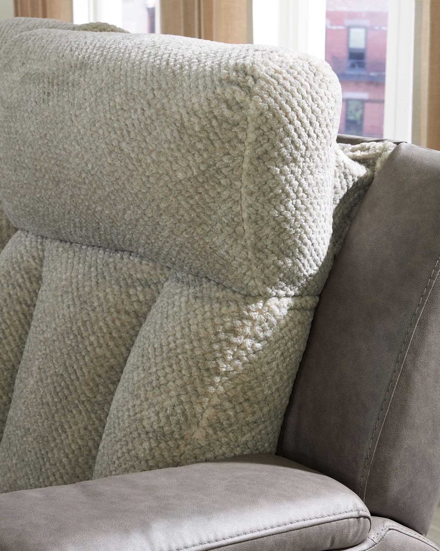 WhipLash - Sisal - Power Recliner With Adj Headrest - Hornell Furniture Outlet