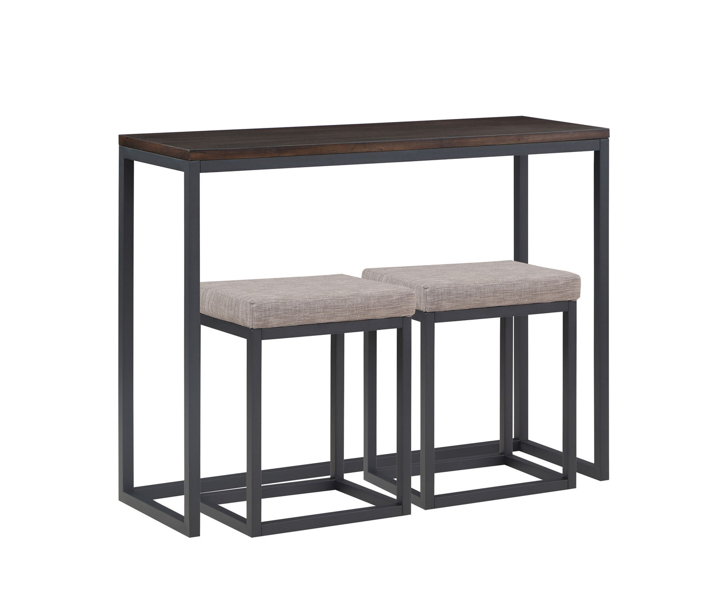 Yukon - 3 Piece Counter Bar Set - Dark Brown - Hornell Furniture Outlet