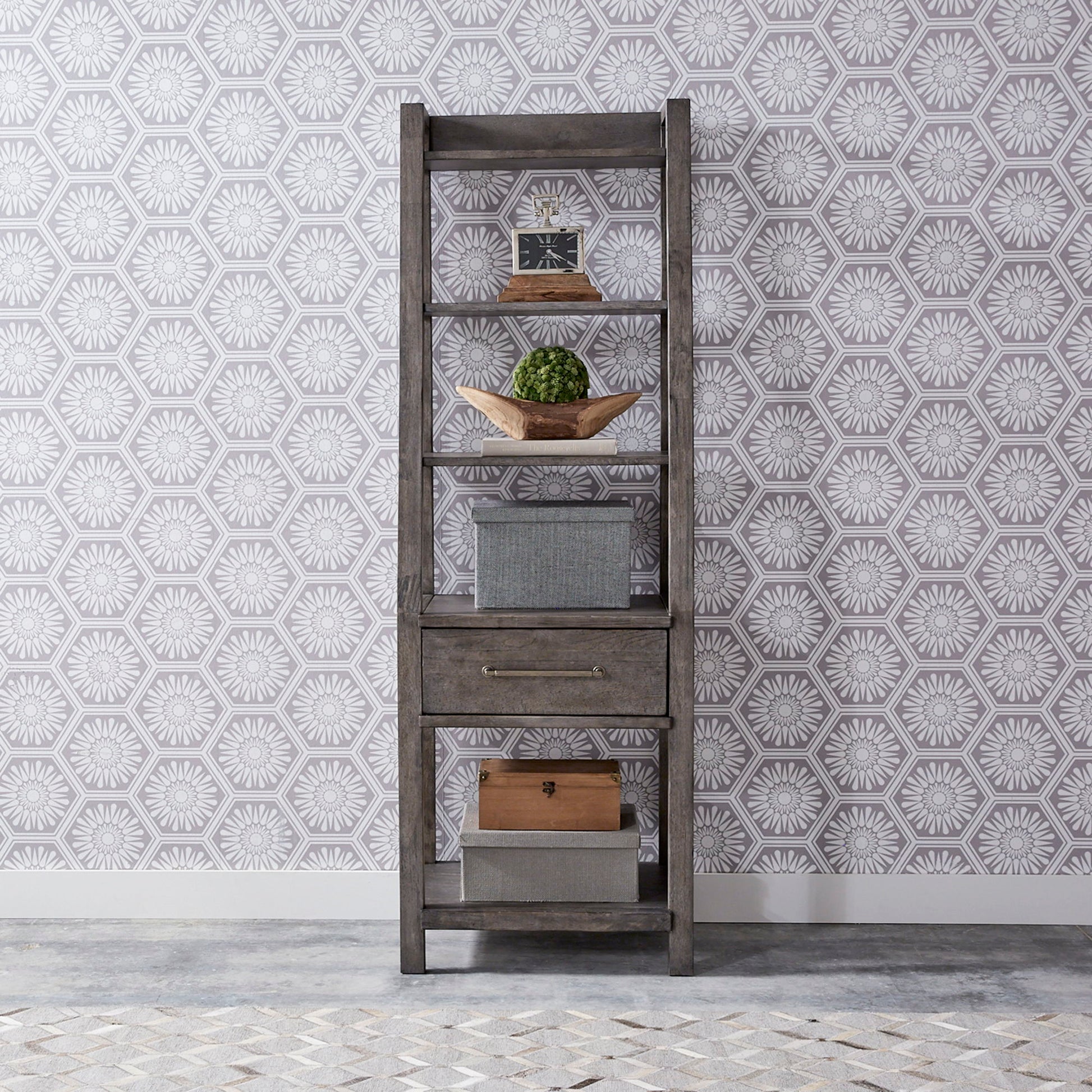 Modern Farmhouse - Leaning Bookcase - Hornell Furniture Outlet