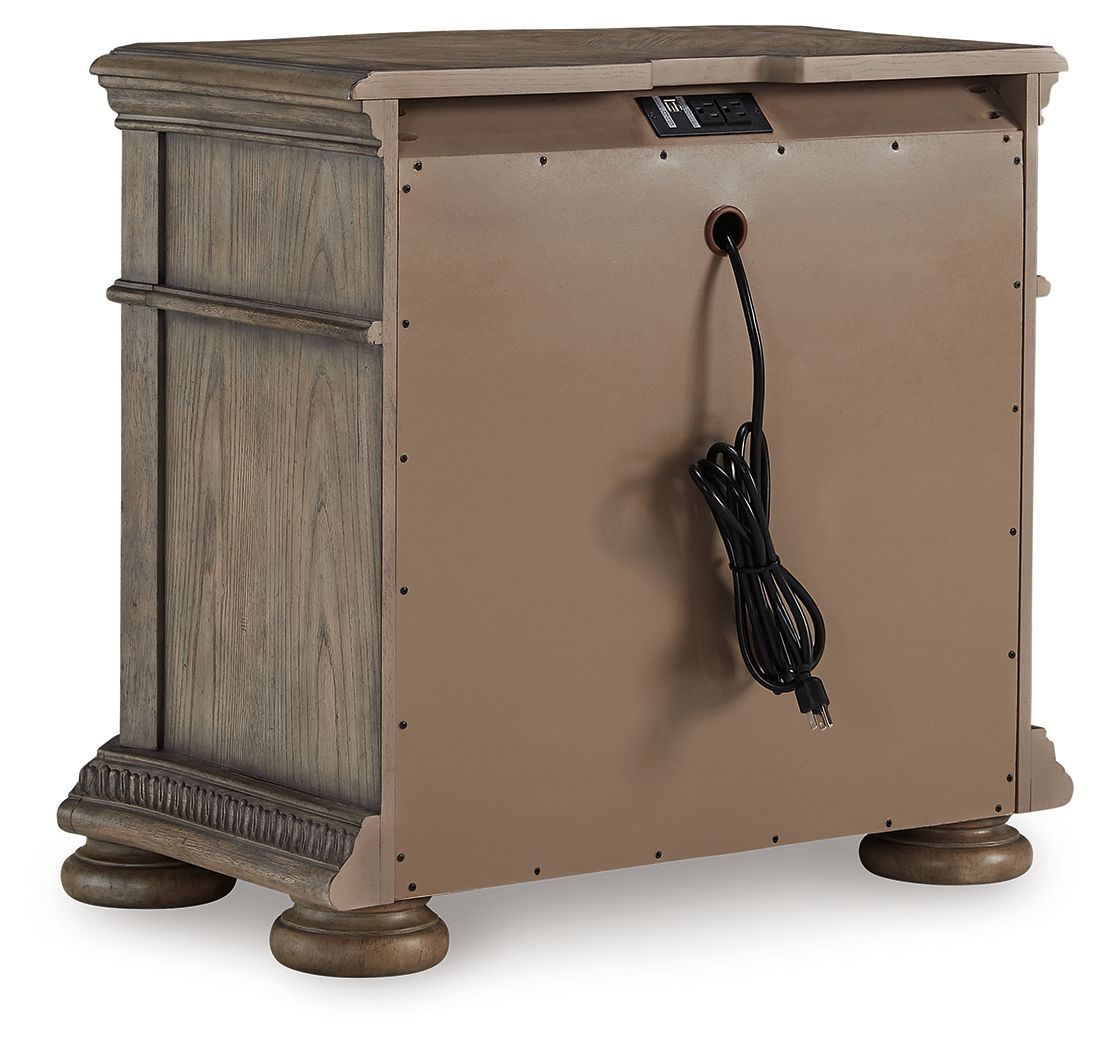 Ardenfield - Light Brown - Three Drawer Night Stand - Hornell Furniture Outlet
