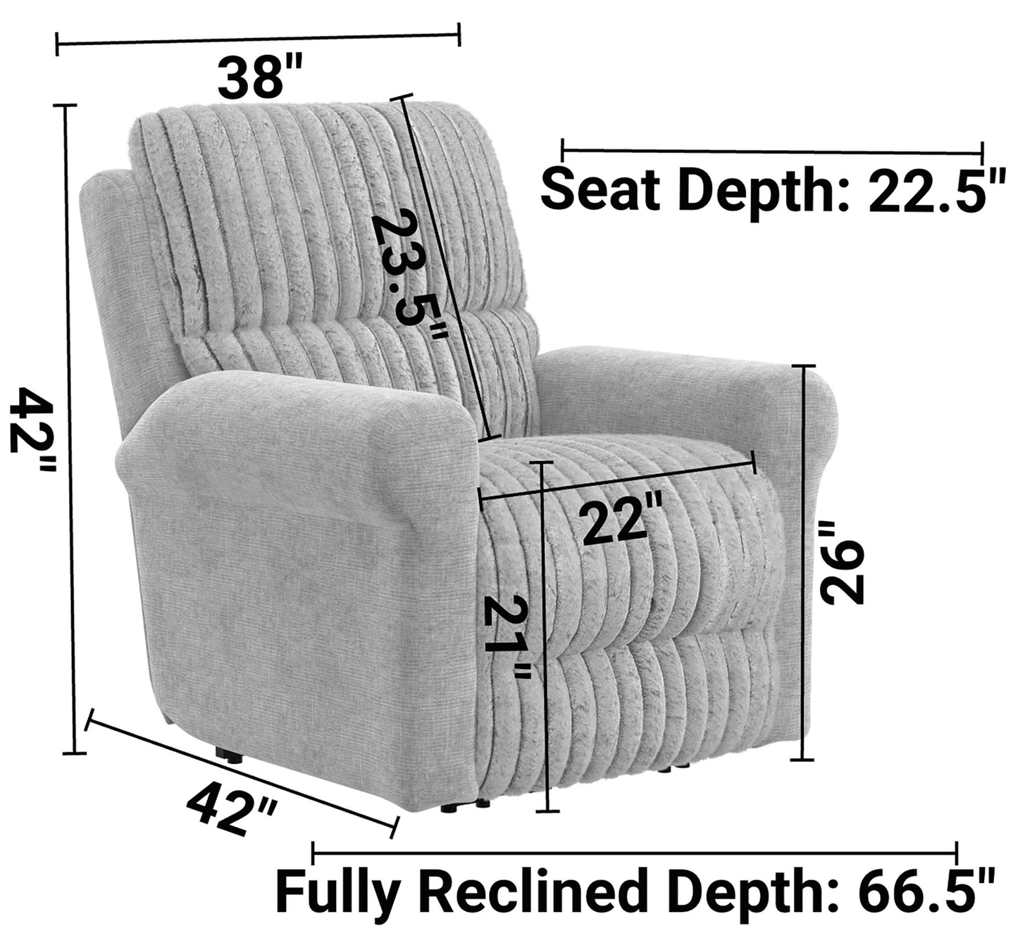 Foxy - Power Lay Flat Recliner With Zero Gravity - Hornell Furniture Outlet