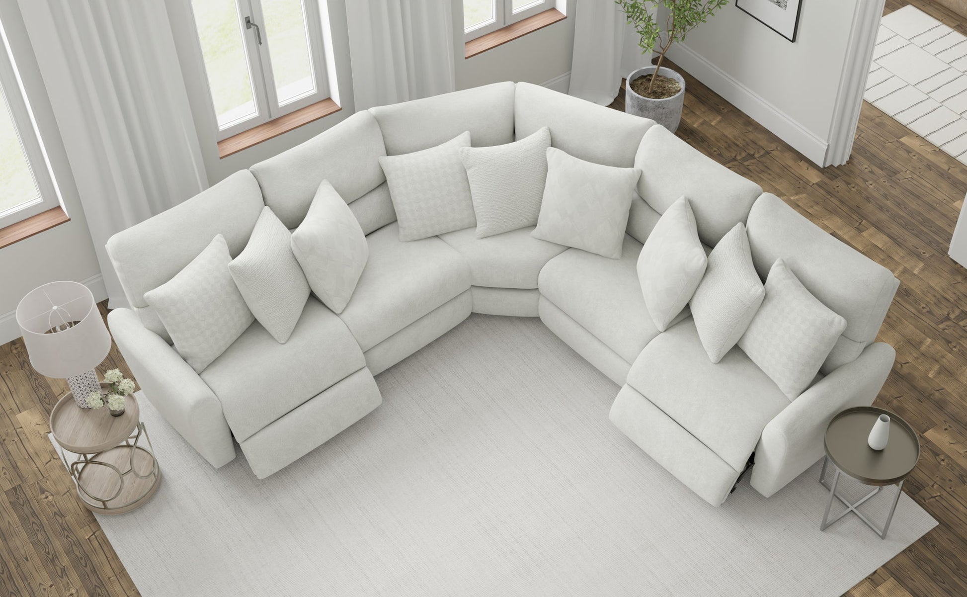 Majesty - Deep Seating Power Reclining Sectional - Hornell Furniture Outlet