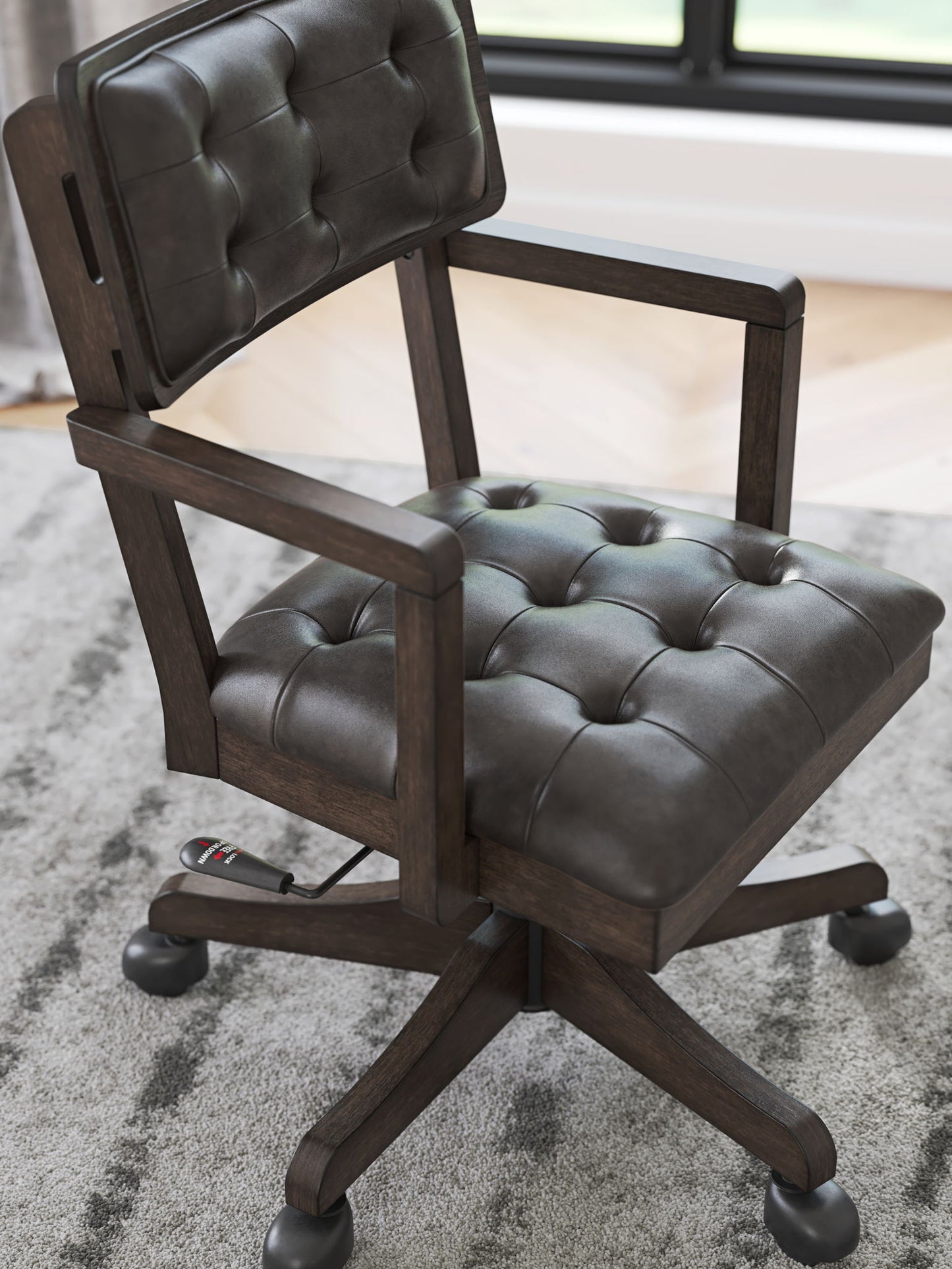 Breckington - Dark Brown - Home Office Desk Chair - Hornell Furniture Outlet