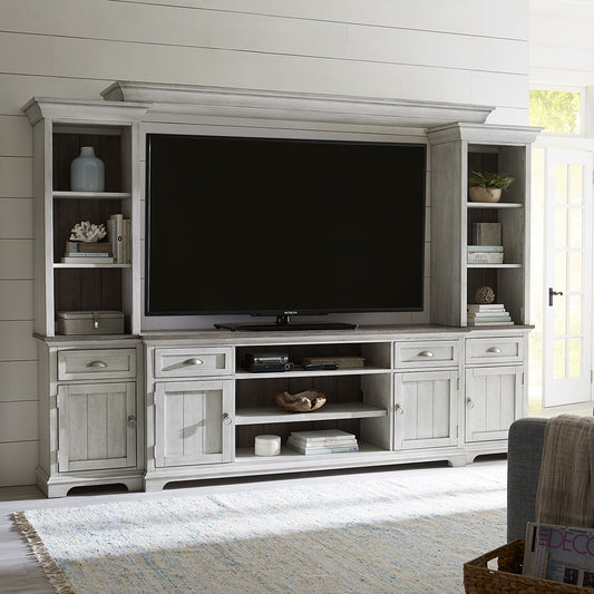 Ocean Isle - Entertainment Center With Piers - Hornell Furniture Outlet