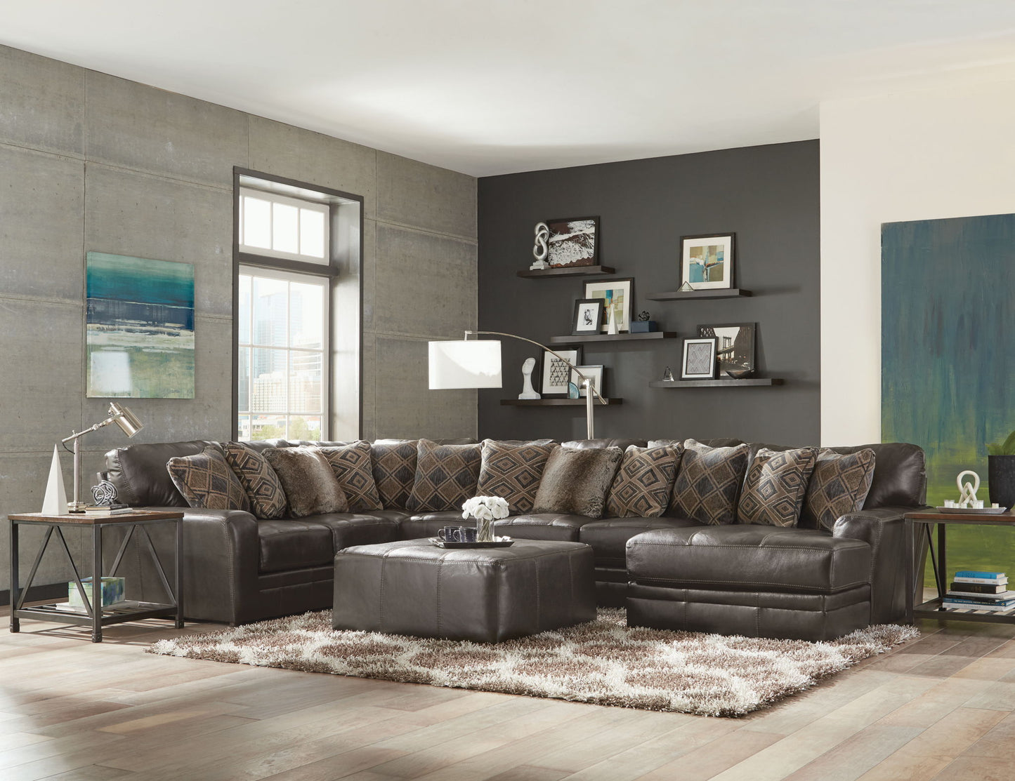Denali Modular Sectional - Cocktail Ottoman - Hornell Furniture Outlet