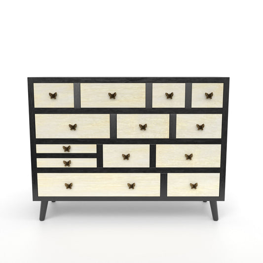 Papillon - 13 Drawers Sideboard - Black - Hornell Furniture Outlet