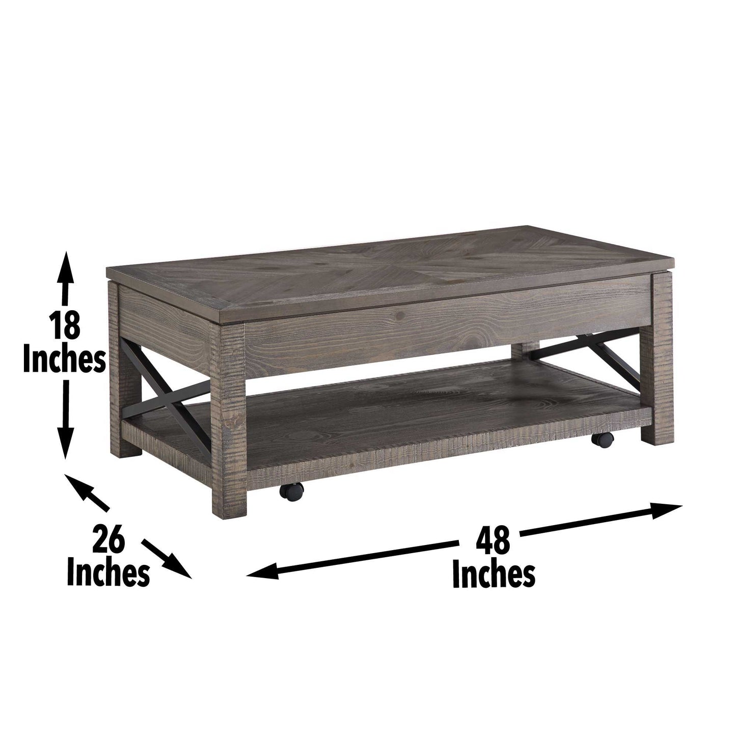 Dexter - Lift Top Cocktail Table - Brown - Hornell Furniture Outlet
