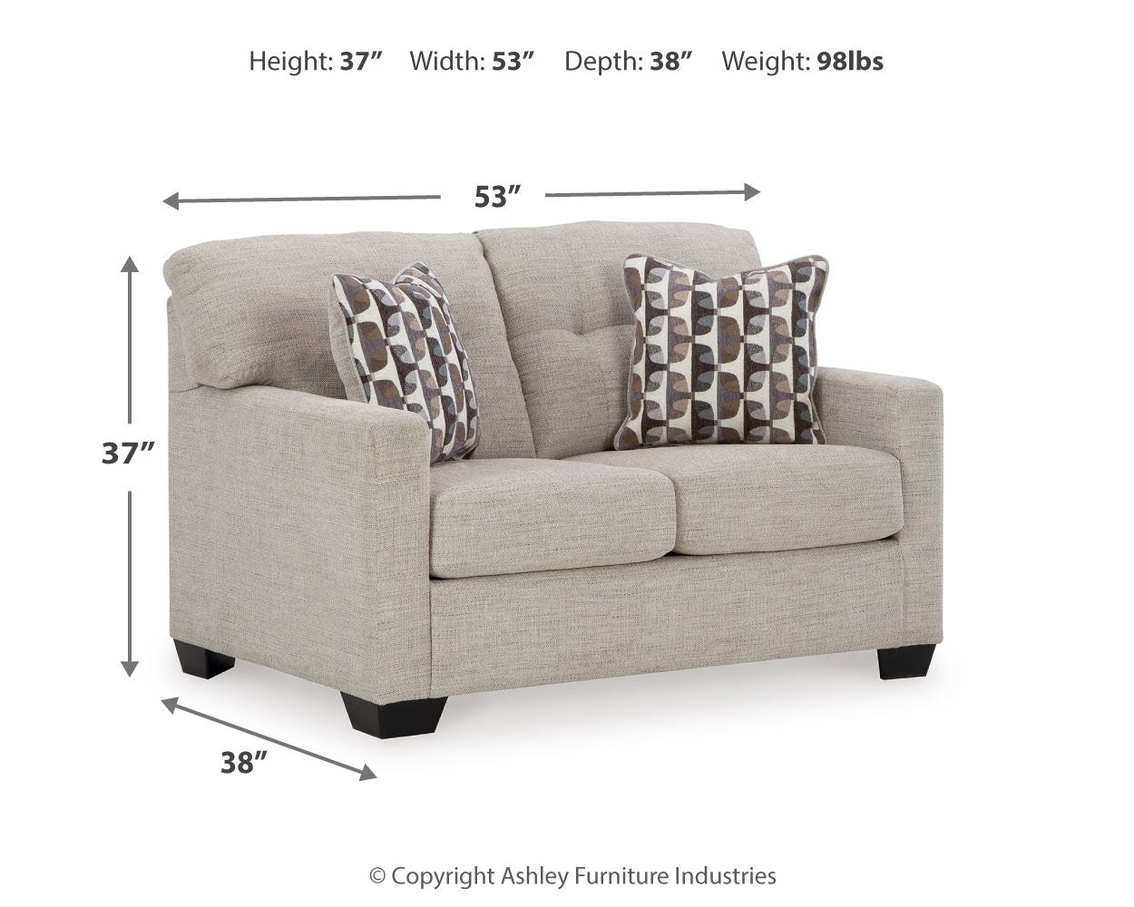 Mahoney - Loveseat - Hornell Furniture Outlet