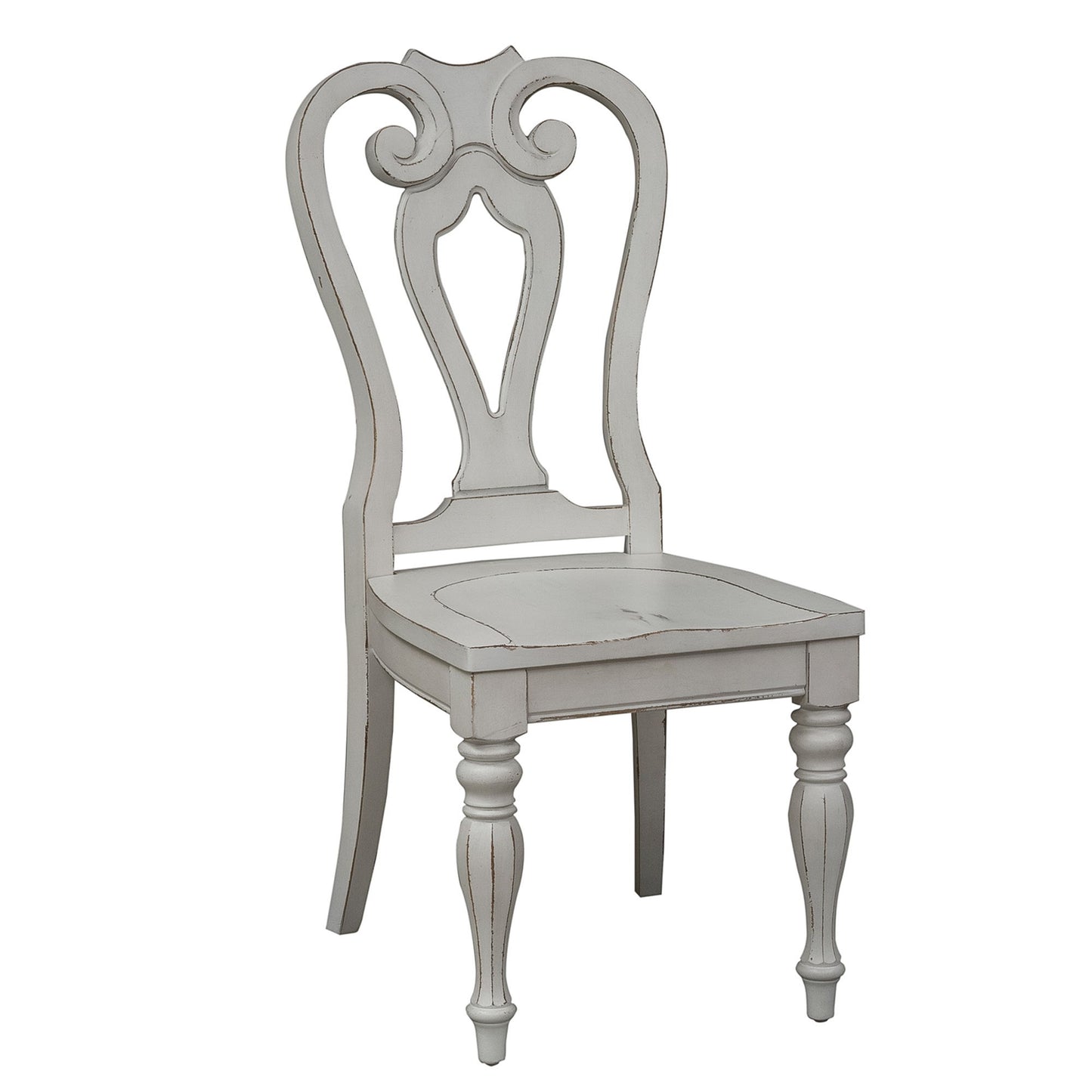 Magnolia Manor - Splat Back Side Chair - White - Hornell Furniture Outlet