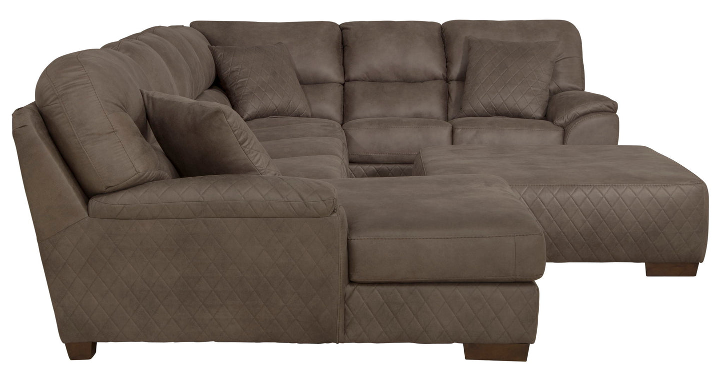 Royce - Sectional With Cocktail Ottoman - Hornell Furniture Outlet